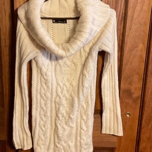 Burton Cream Cable Knit Cowl Sweater